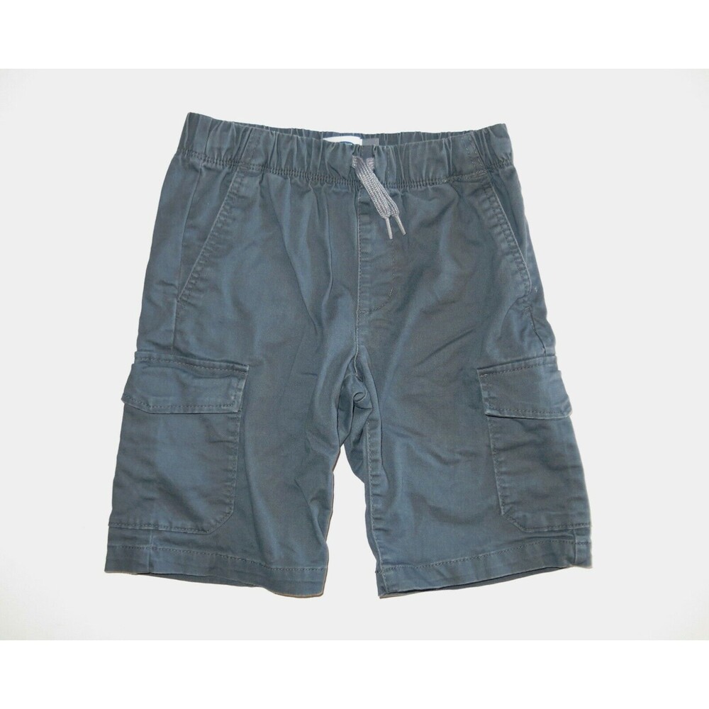 Old Navy chino built in flex cargo pocket pull on steel gray blue shorts 8 M